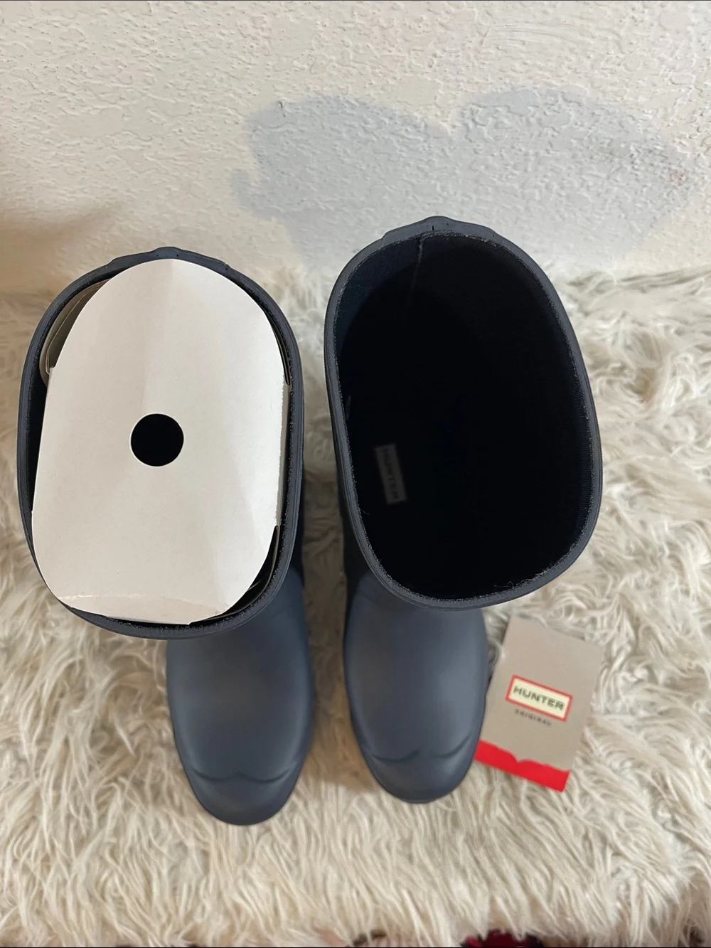 HUNTER Women's Original Short Rain Boots Navy Blue Waterproof Size 9 NEW